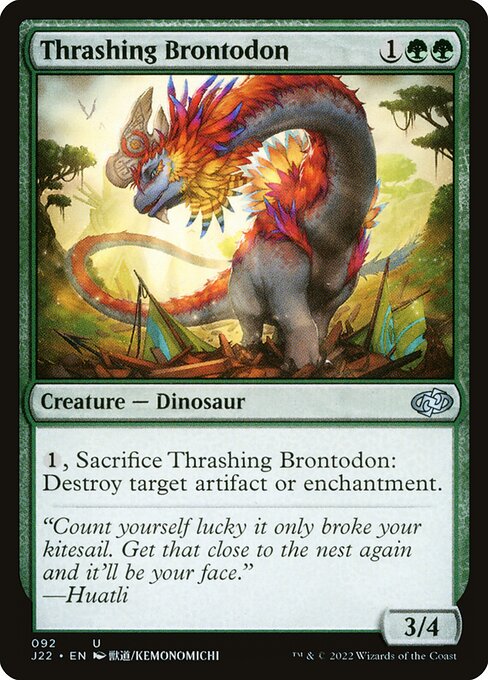Magic the Gathering Card - Thrashing Brontodon - MTG Circle