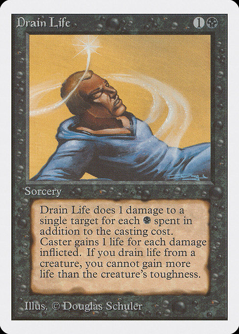Magic the Gathering Card - Drain Life - MTG Circle