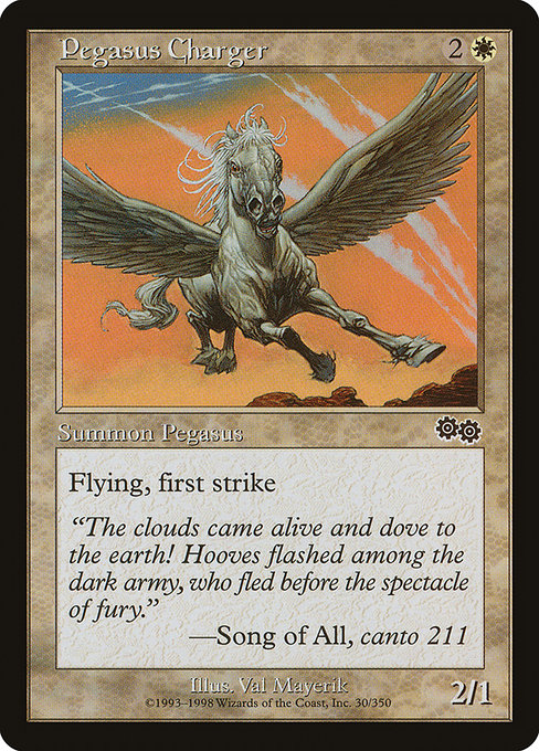 Magic the Gathering Card - Pegasus Charger - MTG Circle