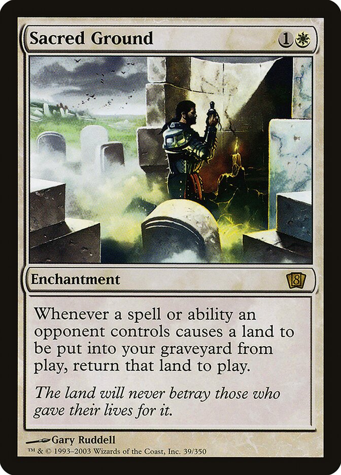 Magic the Gathering Card - Sacred Ground - MTG Circle