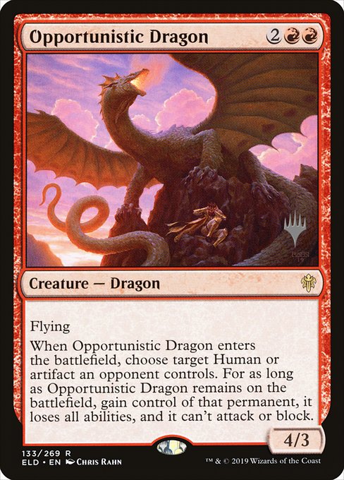 Magic the Gathering Card - Opportunistic Dragon - MTG Circle