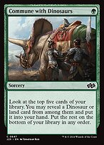 Magic the Gathering Card - Commune with Dinosaurs - MTG Circle