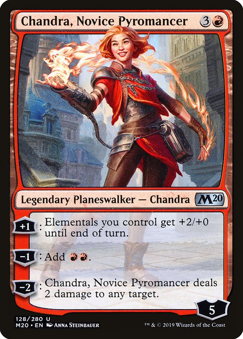 Magic the Gathering Card - Chandra, Novice Pyromancer - MTG Circle