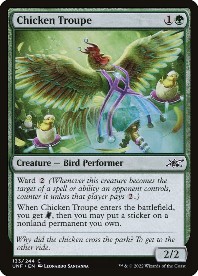 Magic the Gathering Card - Chicken Troupe - MTG Circle