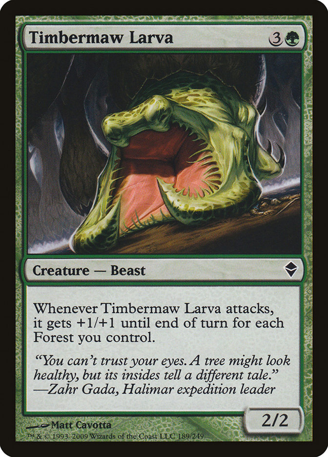 Magic the Gathering Card - Timbermaw Larva - MTG Circle