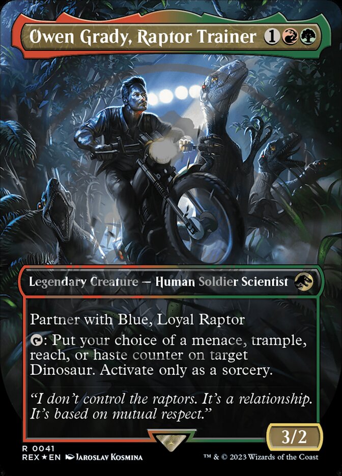Magic the Gathering Card - Owen Grady, Raptor Trainer - MTG Circle