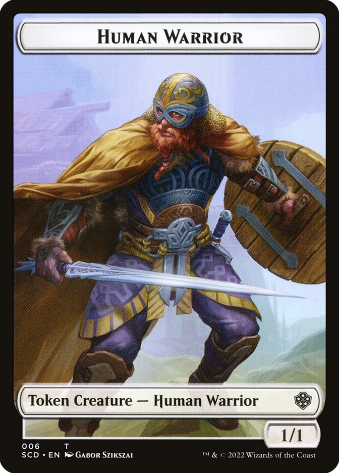 Magic the Gathering Card - Human Warrior - MTG Circle