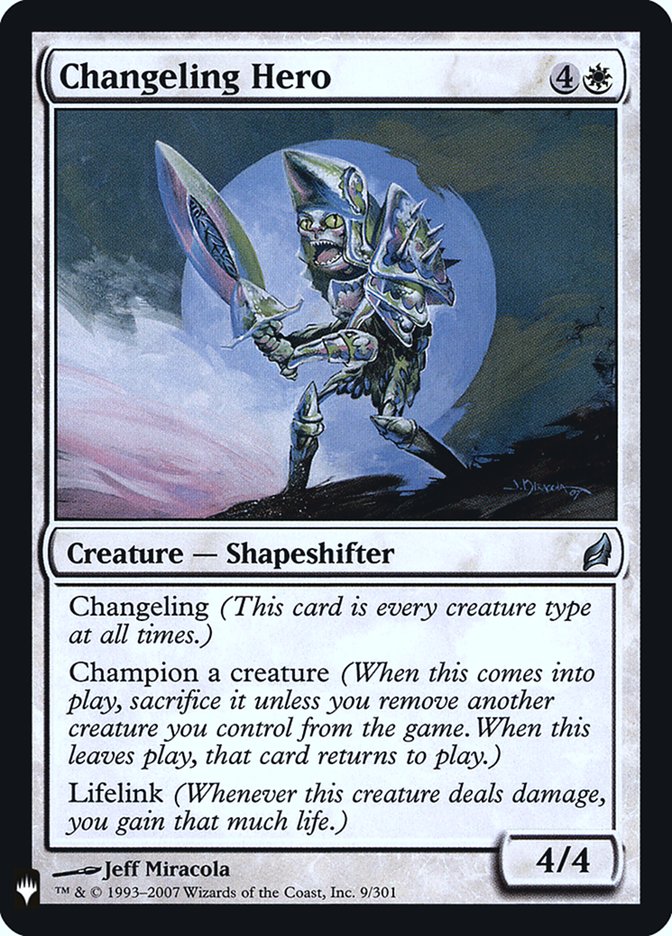 Magic the Gathering Card - Changeling Hero - MTG Circle