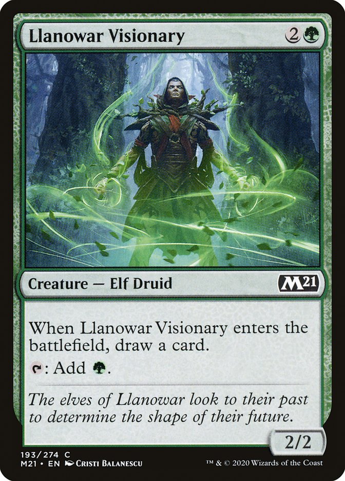 Magic the Gathering Card - Llanowar Visionary - MTG Circle