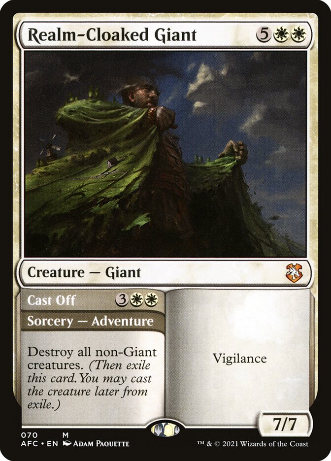 Magic the Gathering Card - Realm-Cloaked Giant // Cast Off - MTG Circle