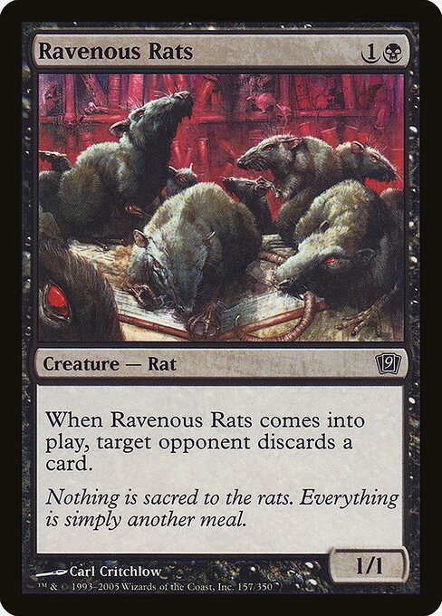 Magic the Gathering Card - Ravenous Rats - MTG Circle