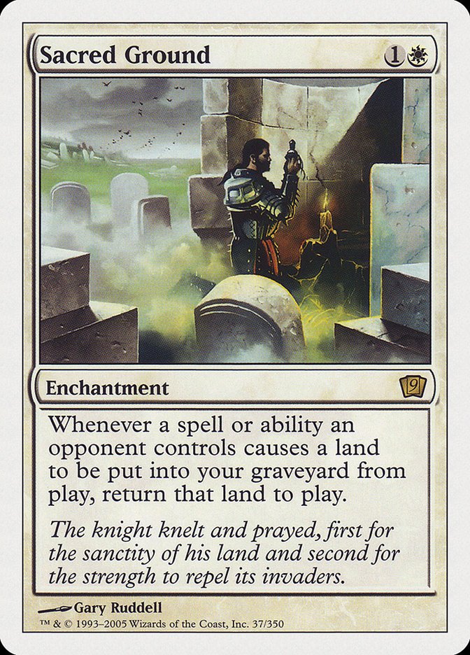 Magic the Gathering Card - Sacred Ground - MTG Circle