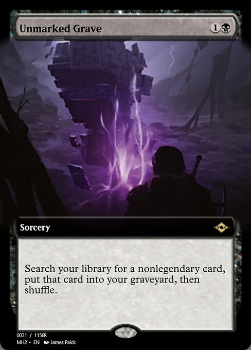 Magic the Gathering Card - Unmarked Grave - MTG Circle