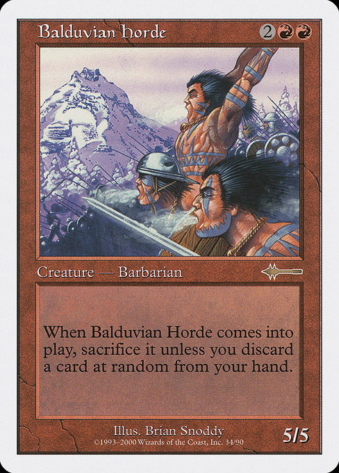 Magic the Gathering Card - Balduvian Horde - MTG Circle