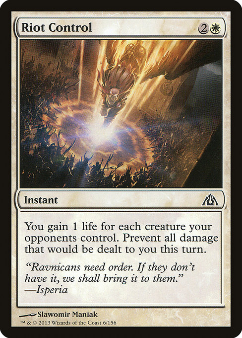 Magic the Gathering Card - Riot Control - MTG Circle