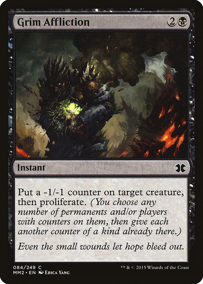 Magic the Gathering Card - Grim Affliction - MTG Circle