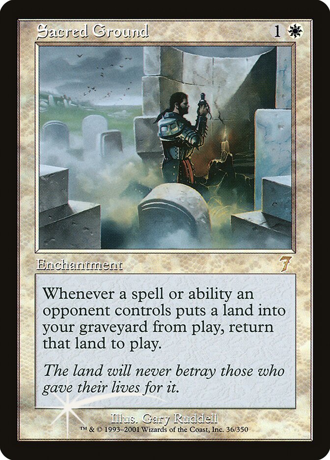 Magic the Gathering Card - Sacred Ground - MTG Circle