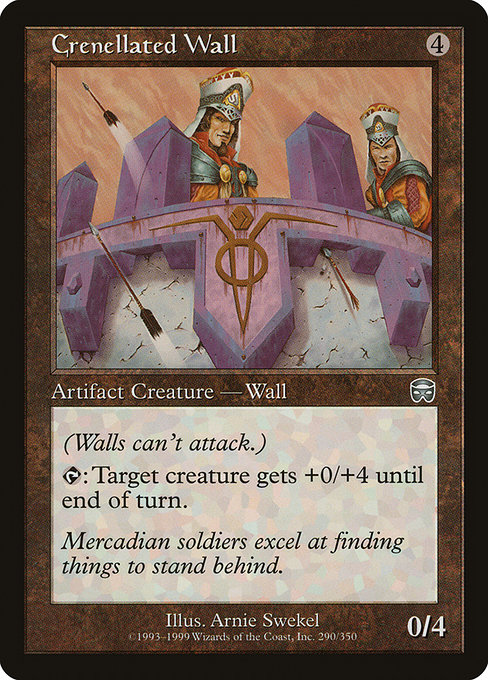 Magic the Gathering Card - Crenellated Wall - MTG Circle