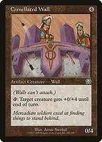 Magic the Gathering Card - Crenellated Wall - MTG Circle