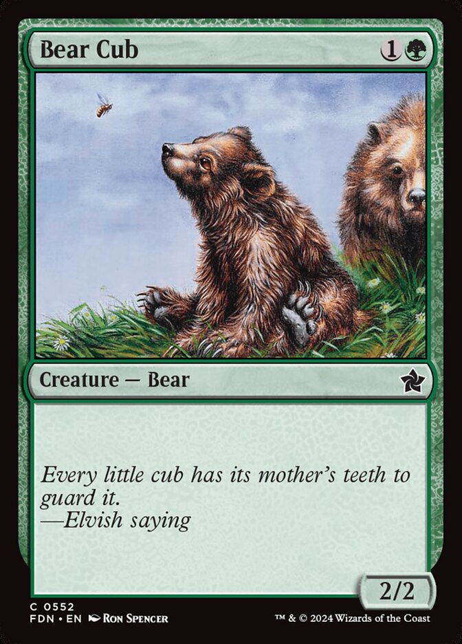 Magic the Gathering Card - Bear Cub - MTG Circle