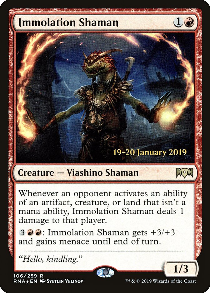 Magic the Gathering Card - Immolation Shaman - MTG Circle