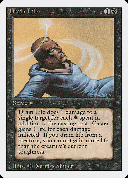 Magic the Gathering Card - Drain Life - MTG Circle