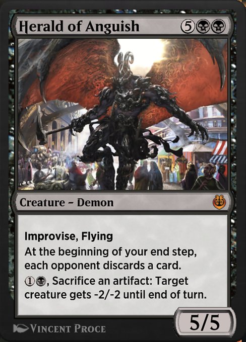 Magic the Gathering Card - Herald of Anguish - MTG Circle