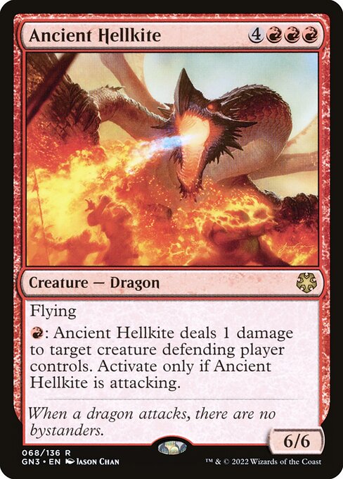 Magic the Gathering Card - Ancient Hellkite - MTG Circle