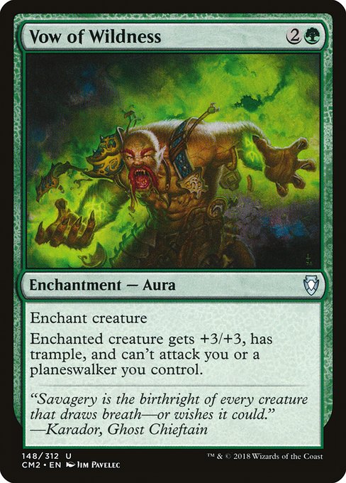 Magic the Gathering Card - Vow of Wildness - MTG Circle