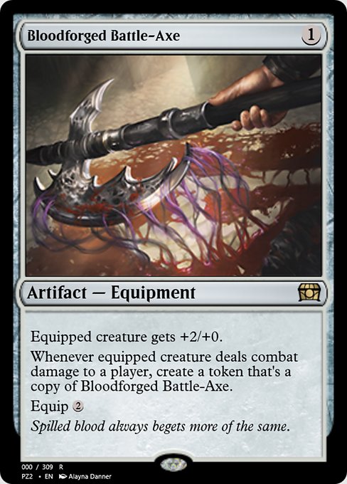 Magic the Gathering Card - Bloodforged Battle-Axe - MTG Circle