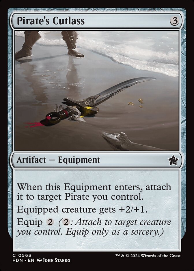 Magic the Gathering Card - Pirate's Cutlass - MTG Circle