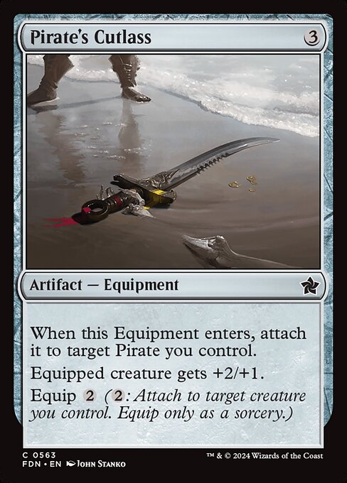 Magic the Gathering Card - Pirate's Cutlass - MTG Circle
