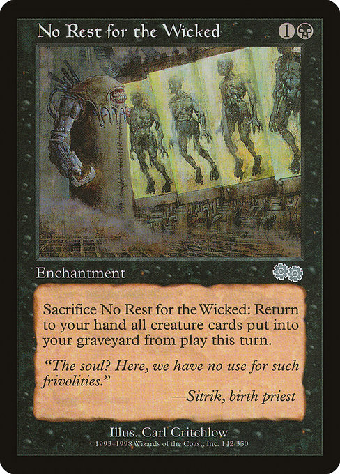 Magic the Gathering Card - No Rest for the Wicked - MTG Circle