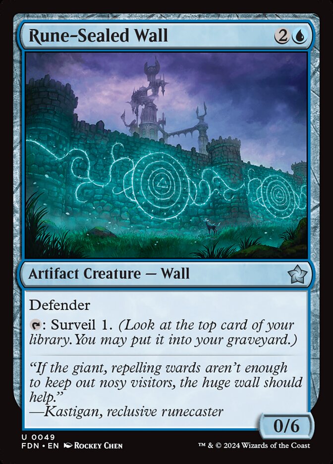 Magic the Gathering Card - Rune-Sealed Wall - MTG Circle