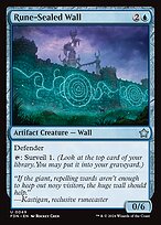 Magic the Gathering Card - Rune-Sealed Wall - MTG Circle