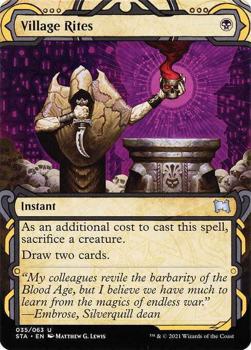 Magic the Gathering Card - Village Rites - MTG Circle