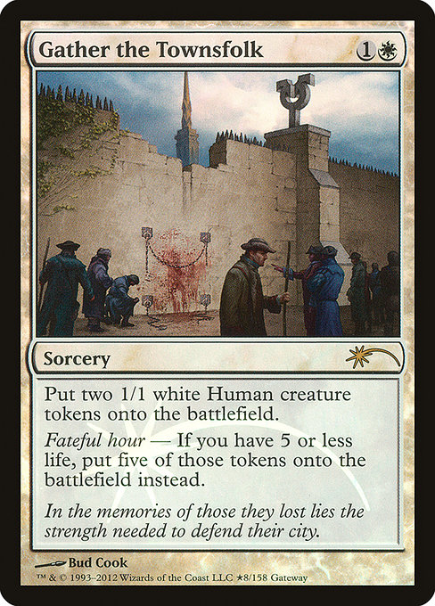 Magic the Gathering Card - Gather the Townsfolk - MTG Circle