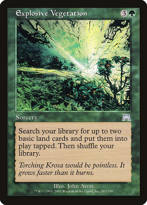 Magic the Gathering Card - Explosive Vegetation - MTG Circle
