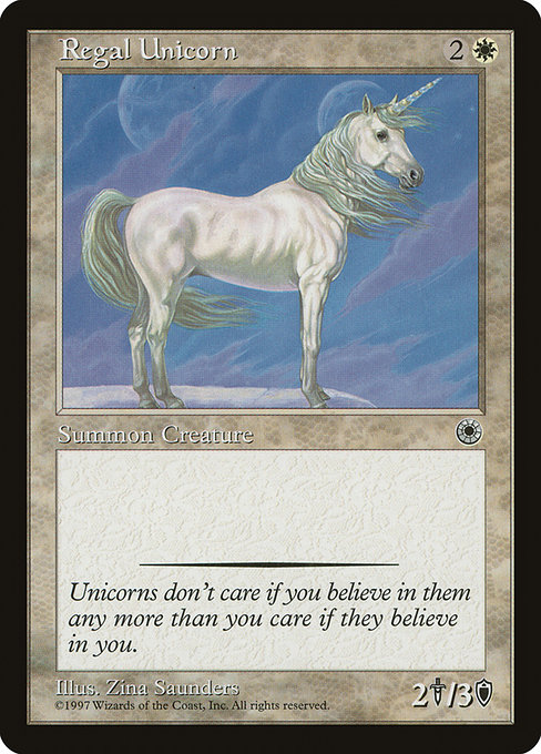 Magic the Gathering Card - Regal Unicorn - MTG Circle