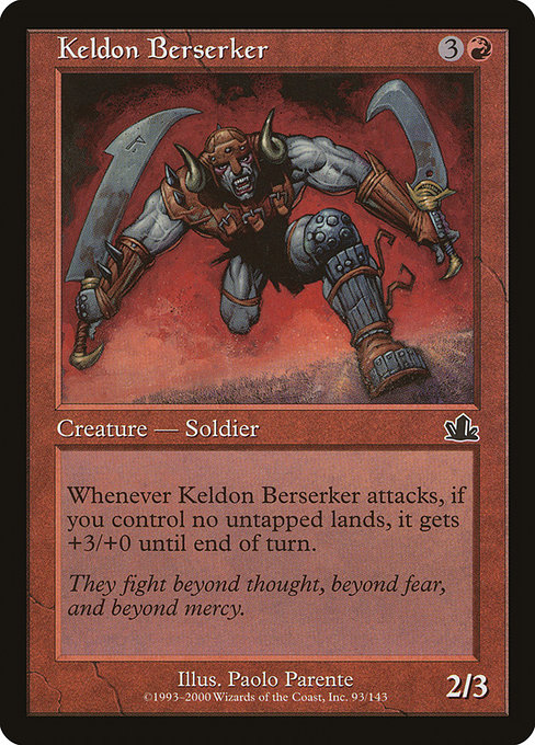 Magic the Gathering Card - Keldon Berserker - MTG Circle