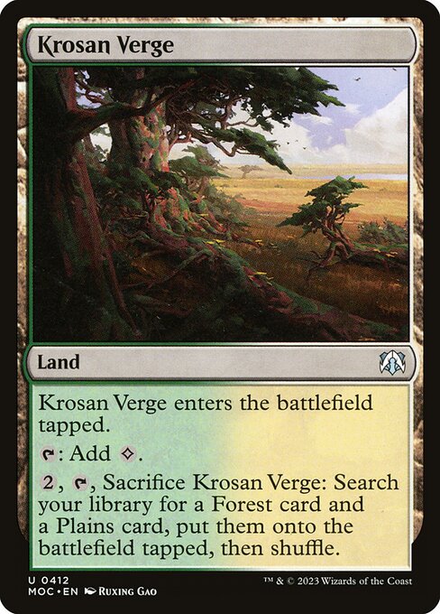 Magic the Gathering Card - Krosan Verge - MTG Circle