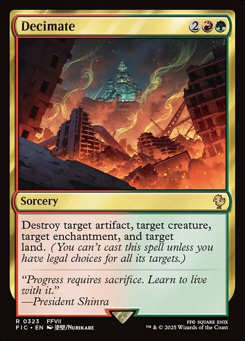 Magic the Gathering Card - Decimate - MTG Circle