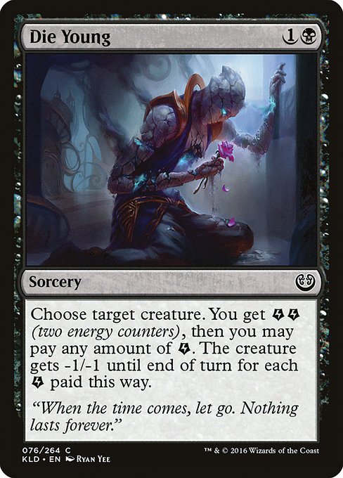 Magic the Gathering Card - Die Young - MTG Circle