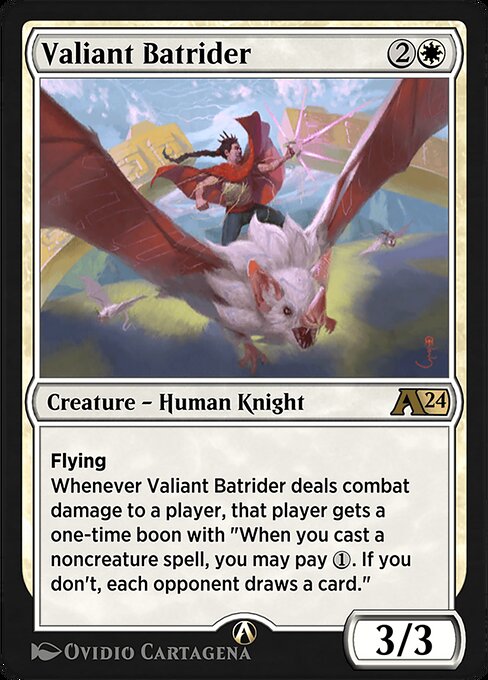 Magic the Gathering Card - Valiant Batrider - MTG Circle