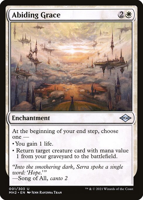 Magic the Gathering Card - Abiding Grace - MTG Circle