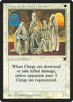 Magic the Gathering Card - Clergy of the Holy Nimbus - MTG Circle