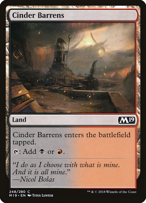Magic the Gathering Card - Cinder Barrens - MTG Circle