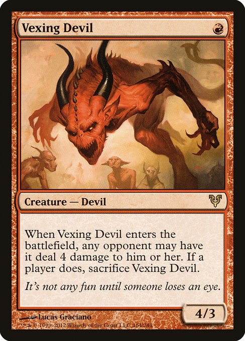 Magic the Gathering Card - Vexing Devil - MTG Circle