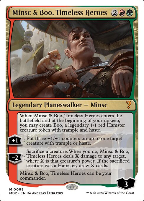 Magic the Gathering Card - Minsc & Boo, Timeless Heroes - MTG Circle