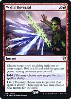 Magic the Gathering Card - Wyll's Reversal - MTG Circle